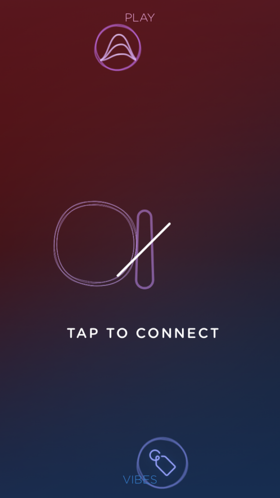 Screenshot of MysteryVibe App home screen