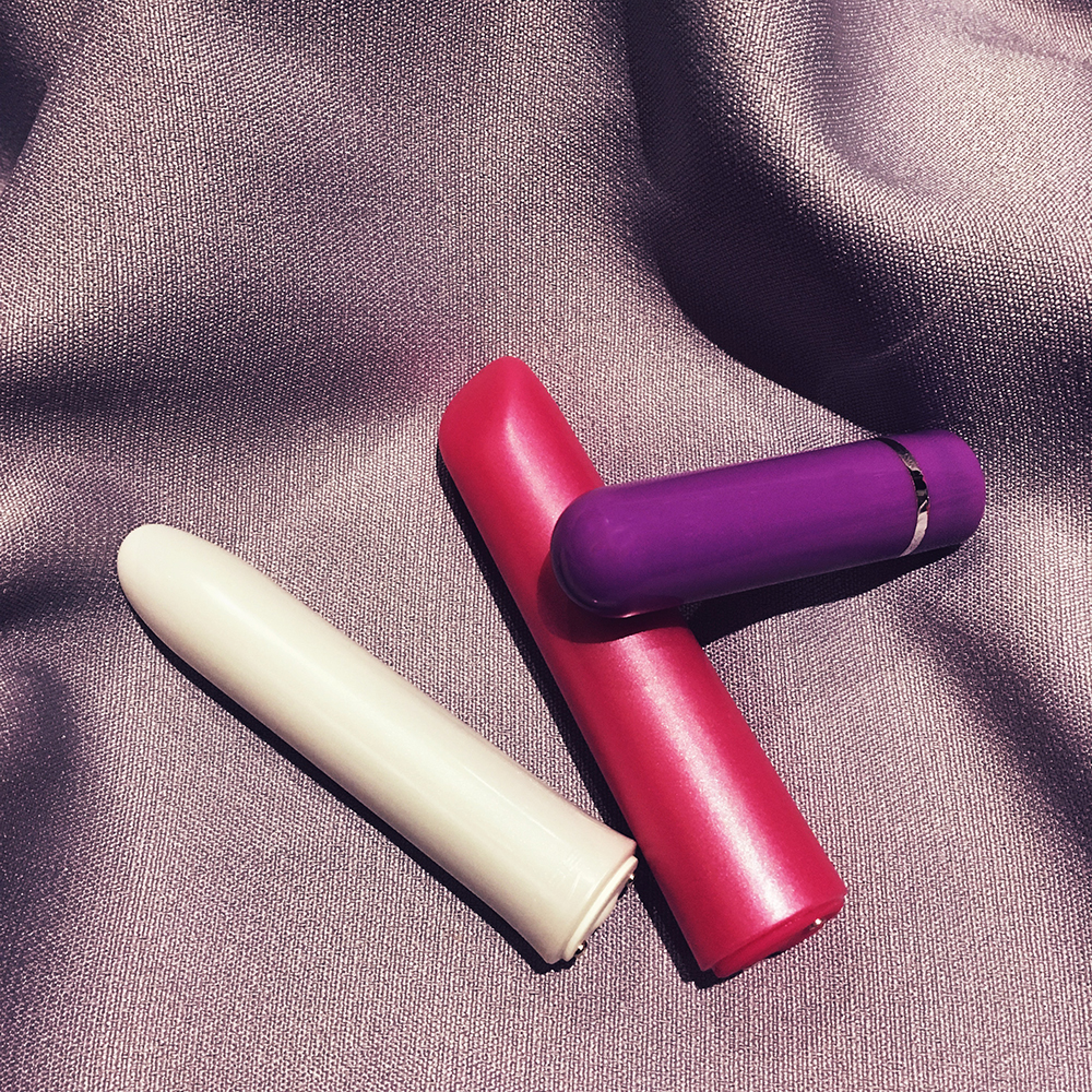 photo of Blush nocturnal lipstick vibe next to blush aria bullet and wevibe tango