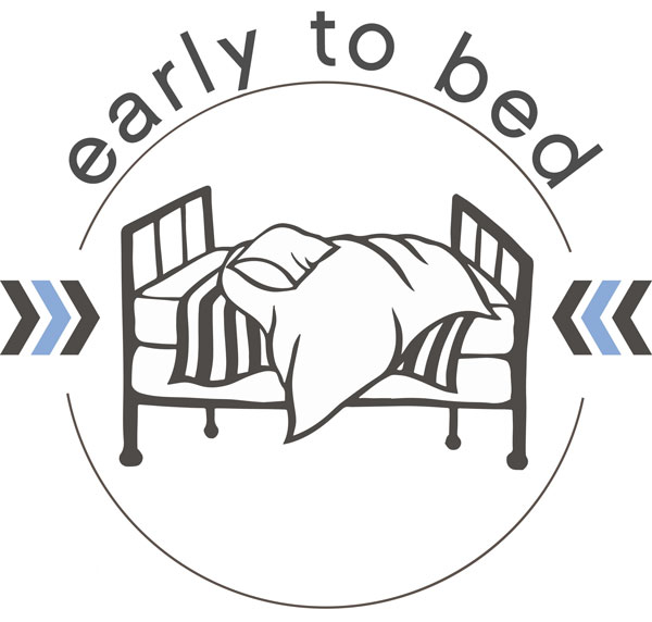 Text graphic logo for Early To Bed store