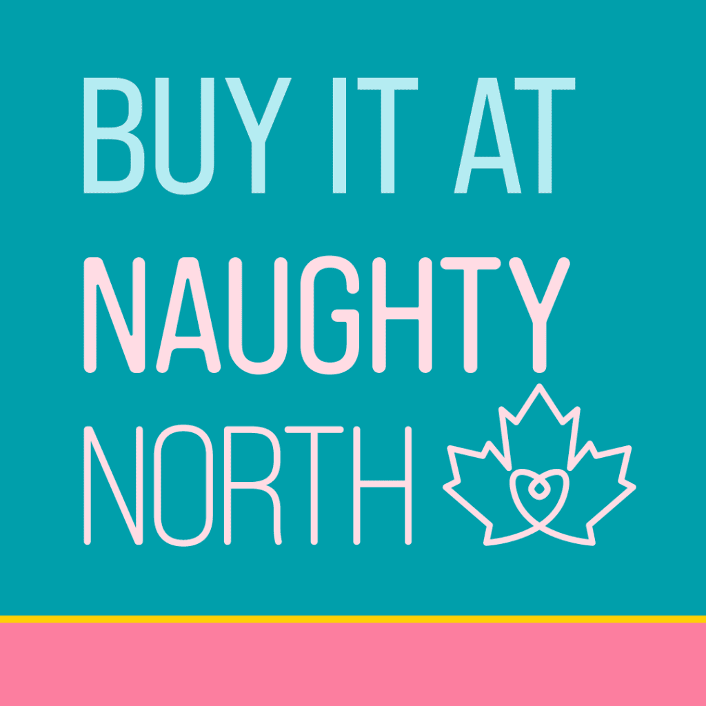 text graphic reads "buy it at naughty north"